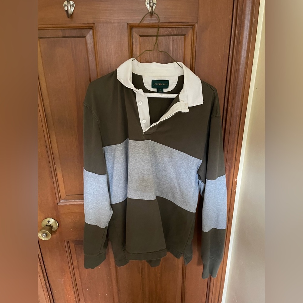 J. Crew Long sleeve Polo M